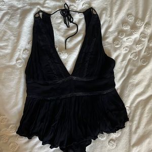 Free People black flowy lace top size S